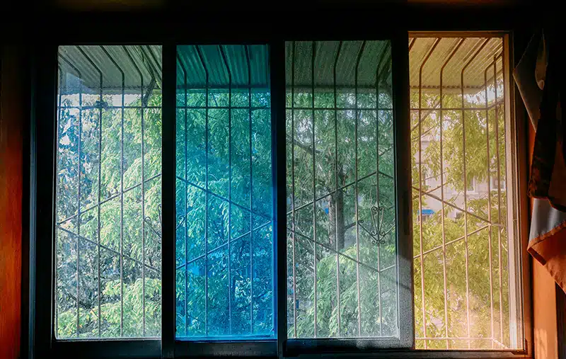 ramen met gekleurde folie