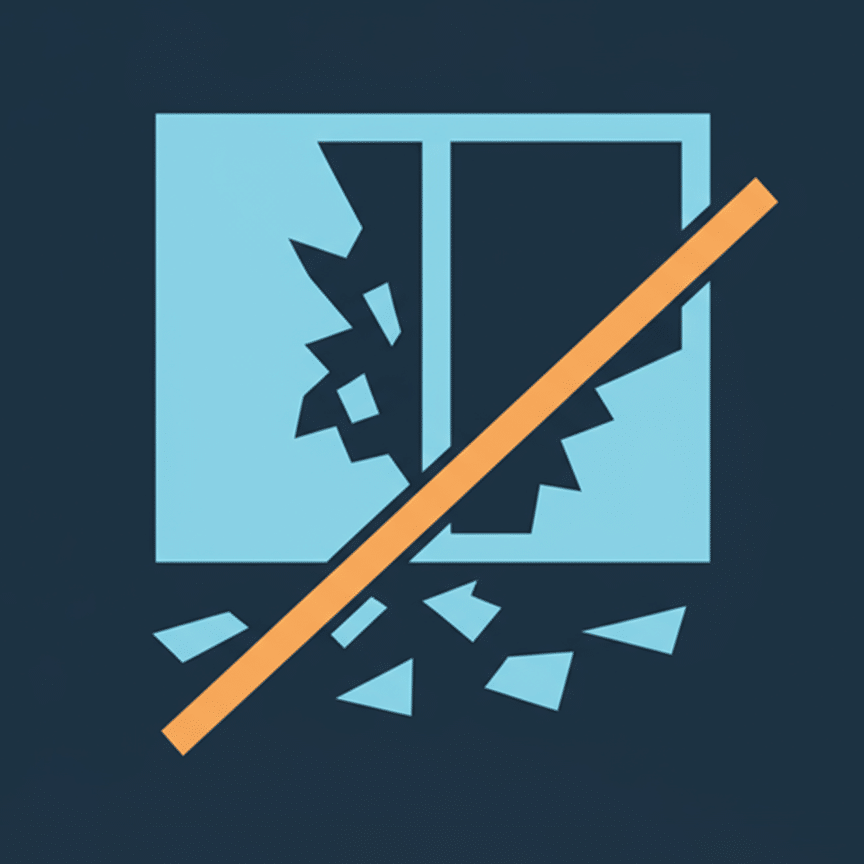 icoon geen gebroken glas