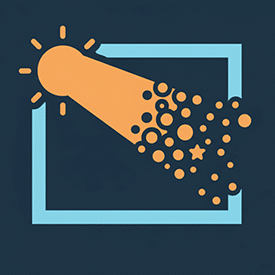 icoon verstrooid licht