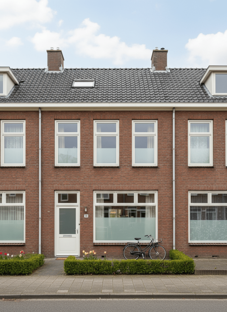 huis met melkglasfolie